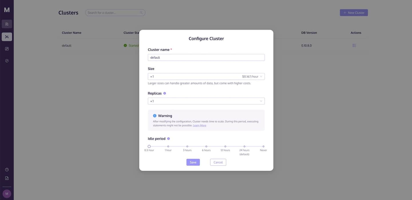 Modificación de la Configuración del Cluster 2